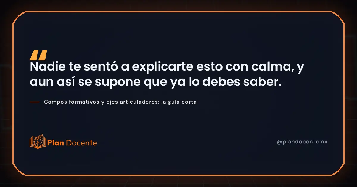 Campos formativos y ejes articuladores: la guía corta