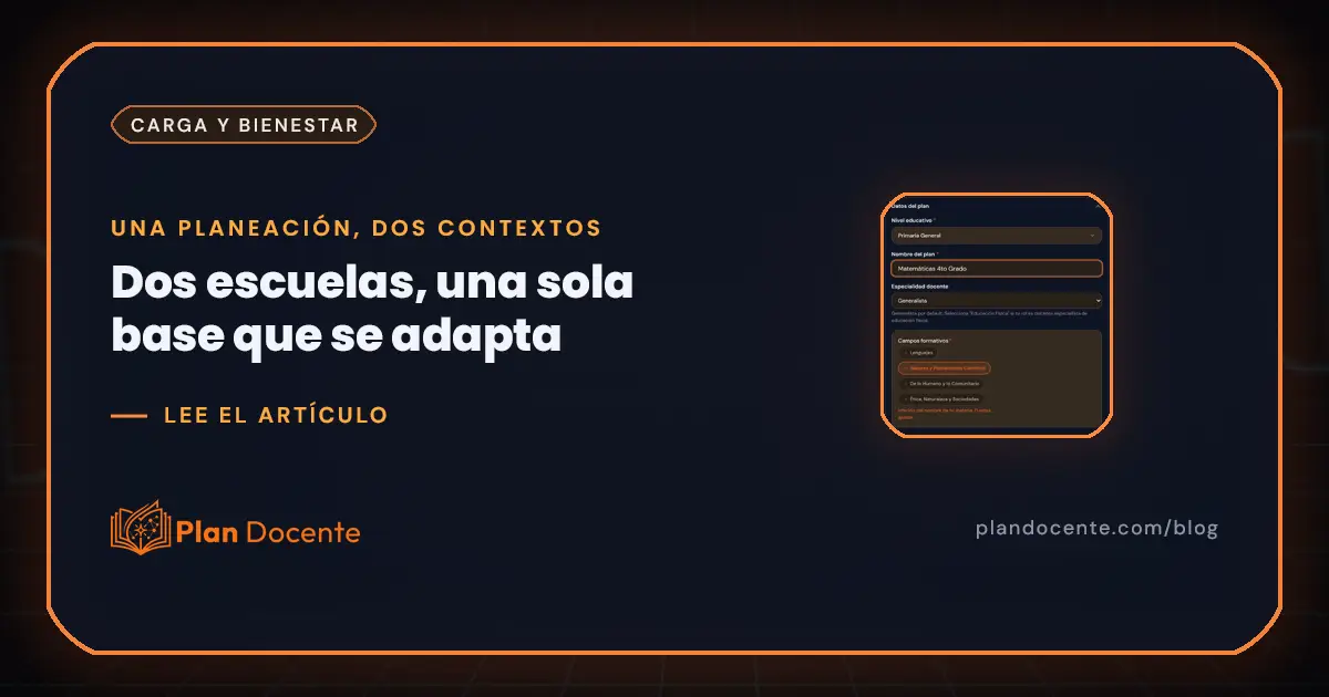 Doble turno, doble planeación: organiza tus dos escuelas