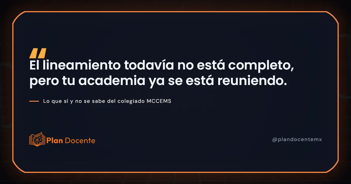 Lineamientos de trabajo colegiado MCCEMS, agosto 2026