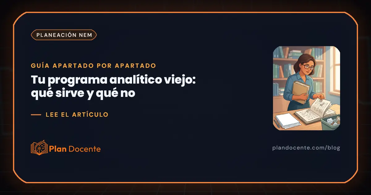Tu programa analítico del ciclo pasado: qué se recicla y qué se rehace