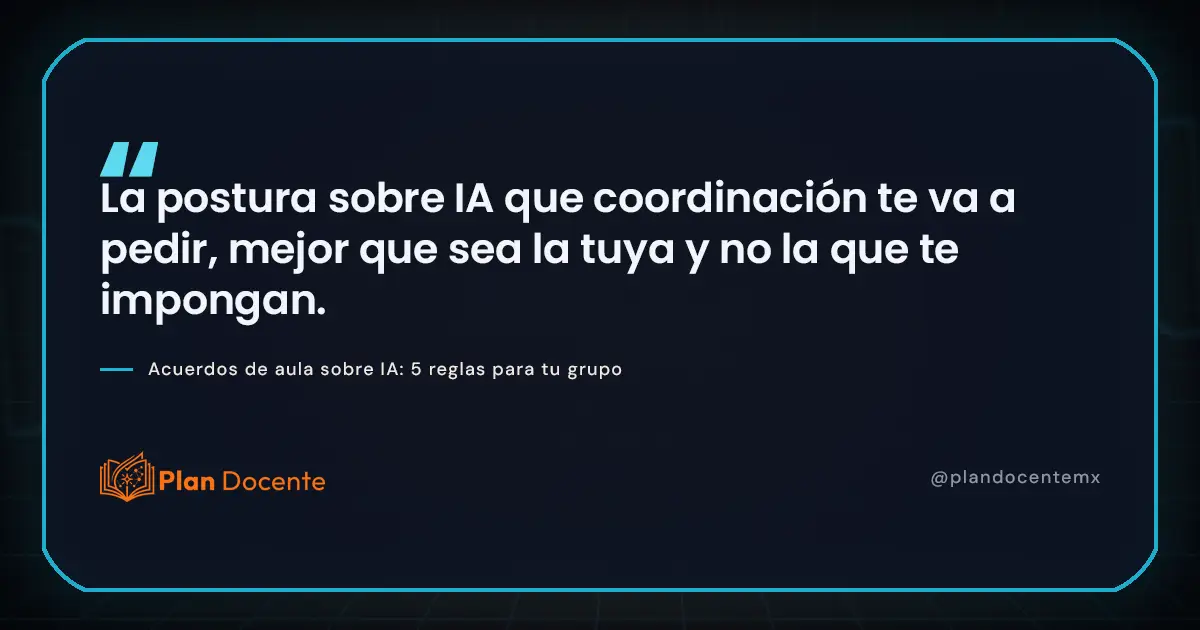 Acuerdos de aula sobre IA: una política simple para tu grupo