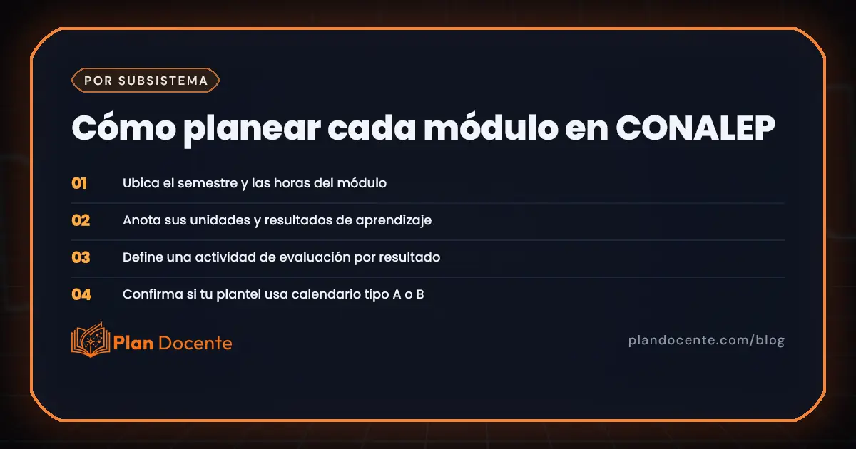 CONALEP: cómo planear con el modelo modular por competencias