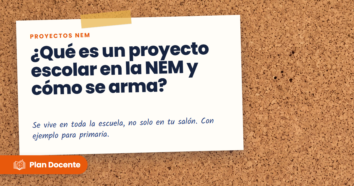 ¿Qué es un proyecto escolar en la NEM y cómo se arma?