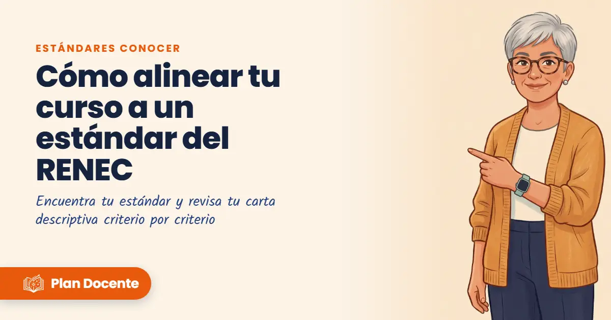 Estándares CONOCER: cómo alinear tu curso al RENEC